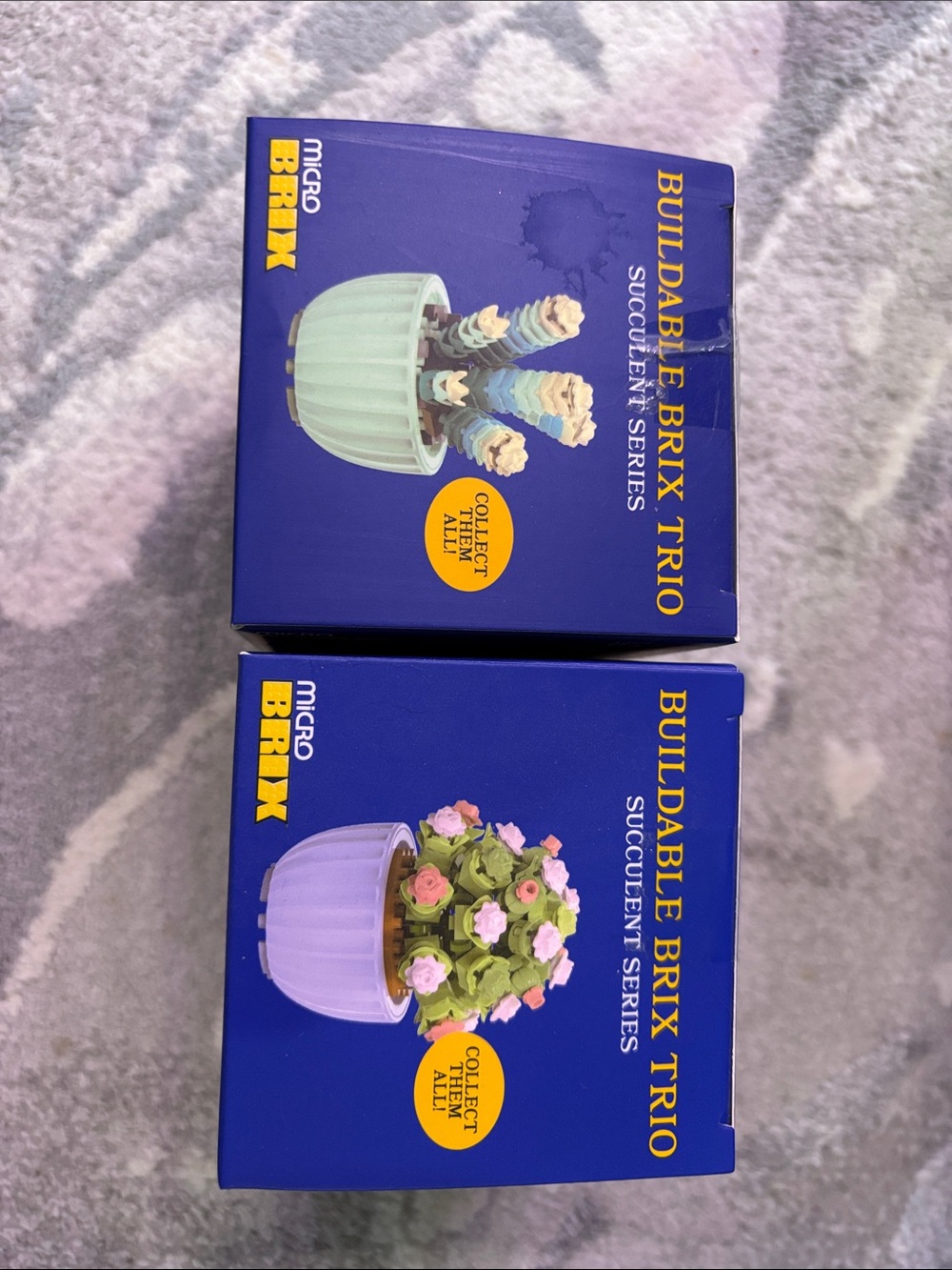 Micro Brix Buildable Brix Trio Succulent - Purple